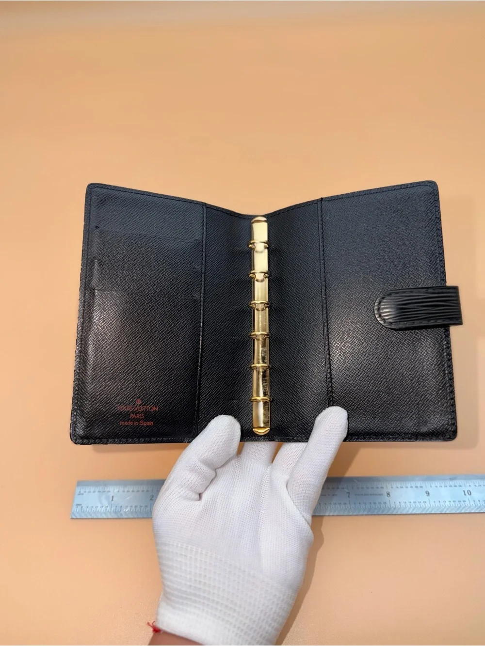 Louis Vuitton Black Epi Leather Agenda PM Ring Planner Cover